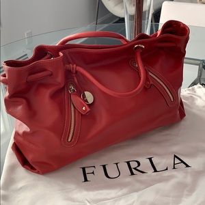 Furla handbag red leather sleeper kept